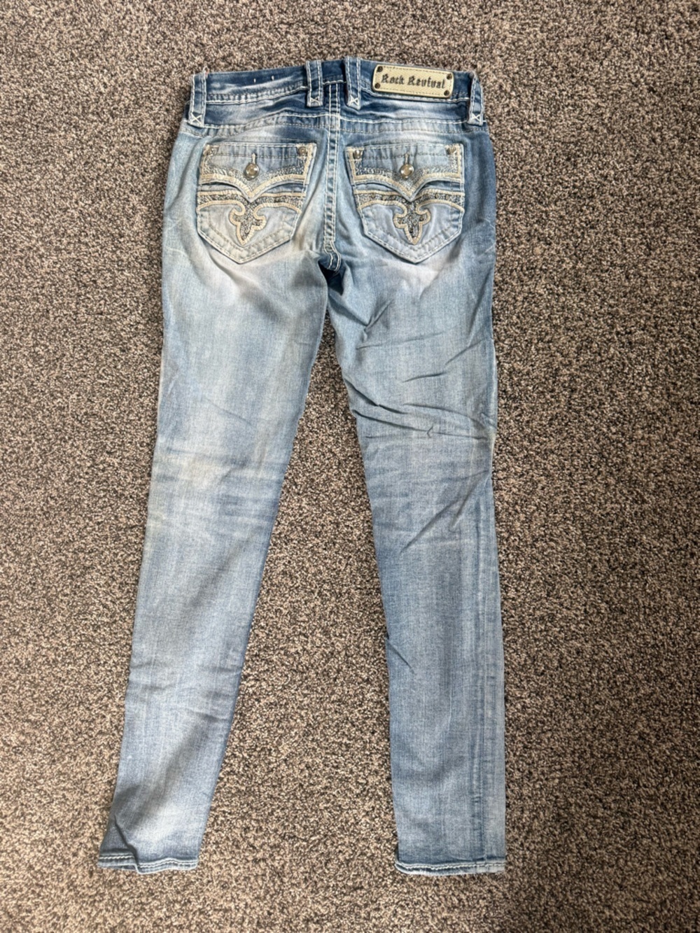 Rock Revival Women’s Light Blue Skinny Jeans Size 25